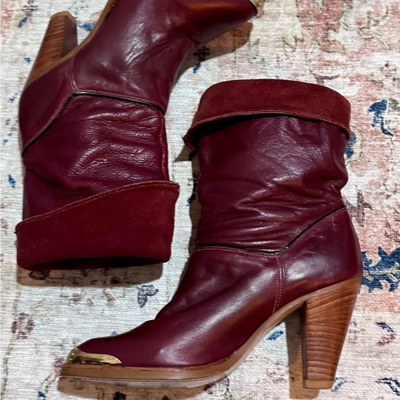 dingo Shoes - VINTAGE 70s Dingo Women's Burgundy Leather Boots